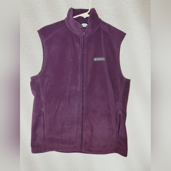 Columbia Rich Purple Sleeveless Fleece Vest Size Medium - Picture 1 of 8
